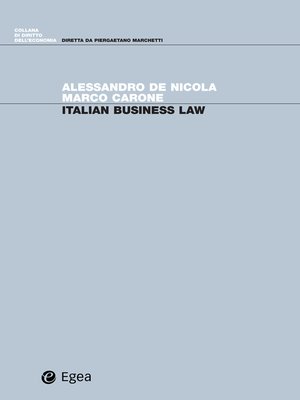 cover image of Italian Business Law